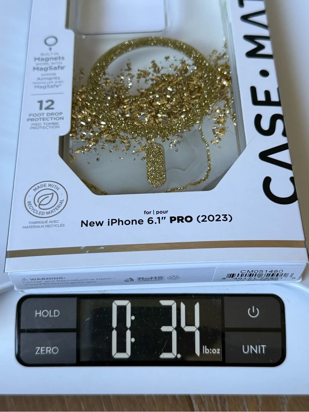 New case-mate Gold Glitter foil iPhone 6.1